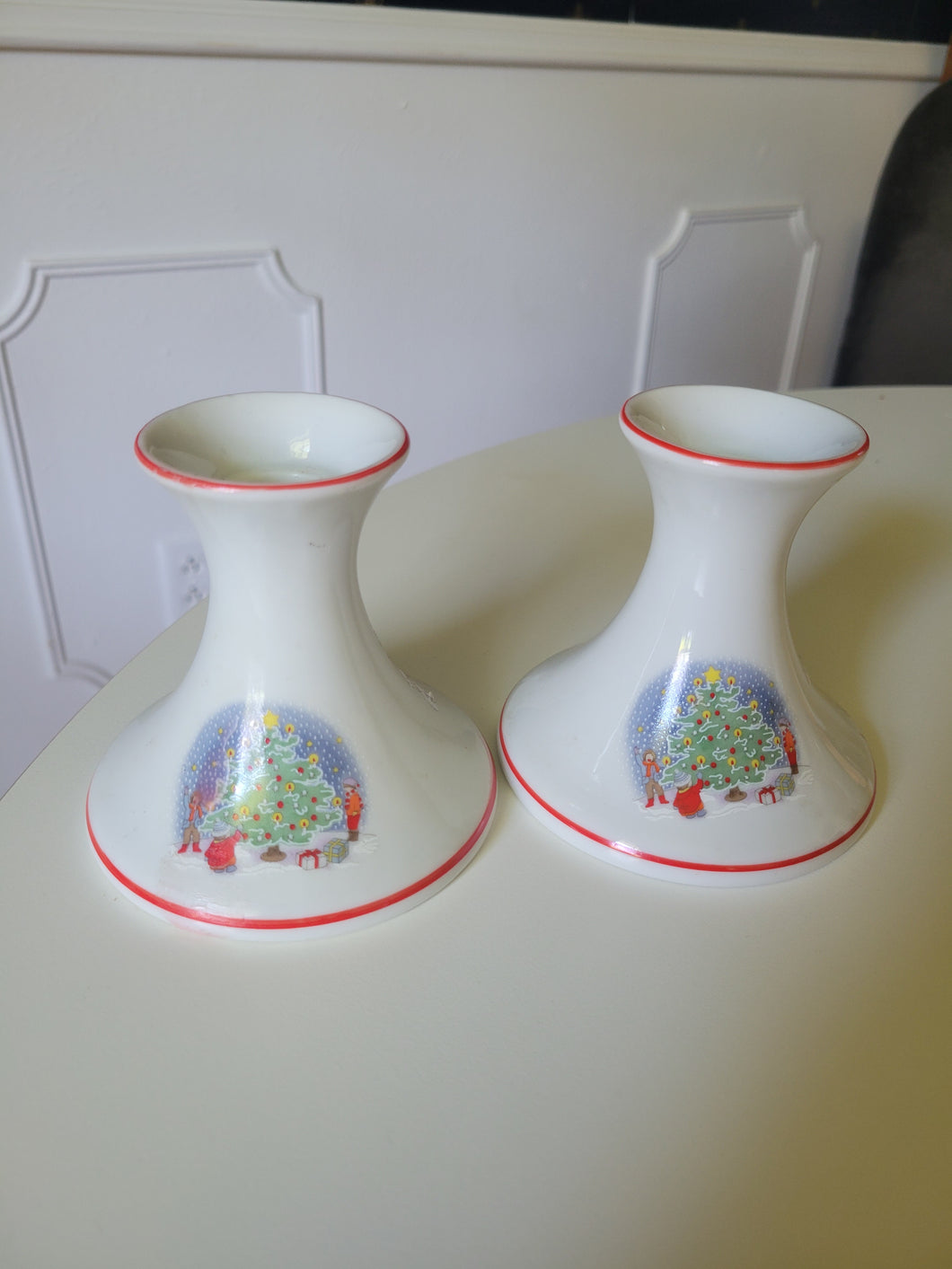 Christmas Tree Candlestick Holders (set of 2)