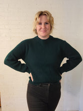 Load image into Gallery viewer, up to L - Deep Green Crew neck Sweater
