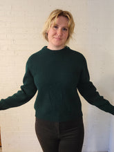 Load image into Gallery viewer, up to L - Deep Green Crew neck Sweater
