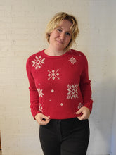 Load image into Gallery viewer, up to L- Red snowflake sweater
