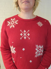 Load image into Gallery viewer, up to L- Red snowflake sweater
