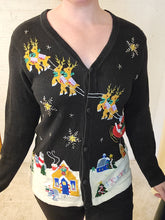 Load image into Gallery viewer, up to XL - Santa Sleigh Cardigan
