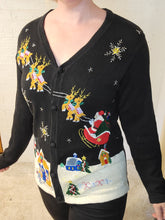 Load image into Gallery viewer, up to XL - Santa Sleigh Cardigan
