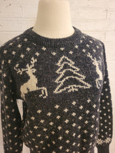 Load image into Gallery viewer, up to S - Gray Reindeer Sweater
