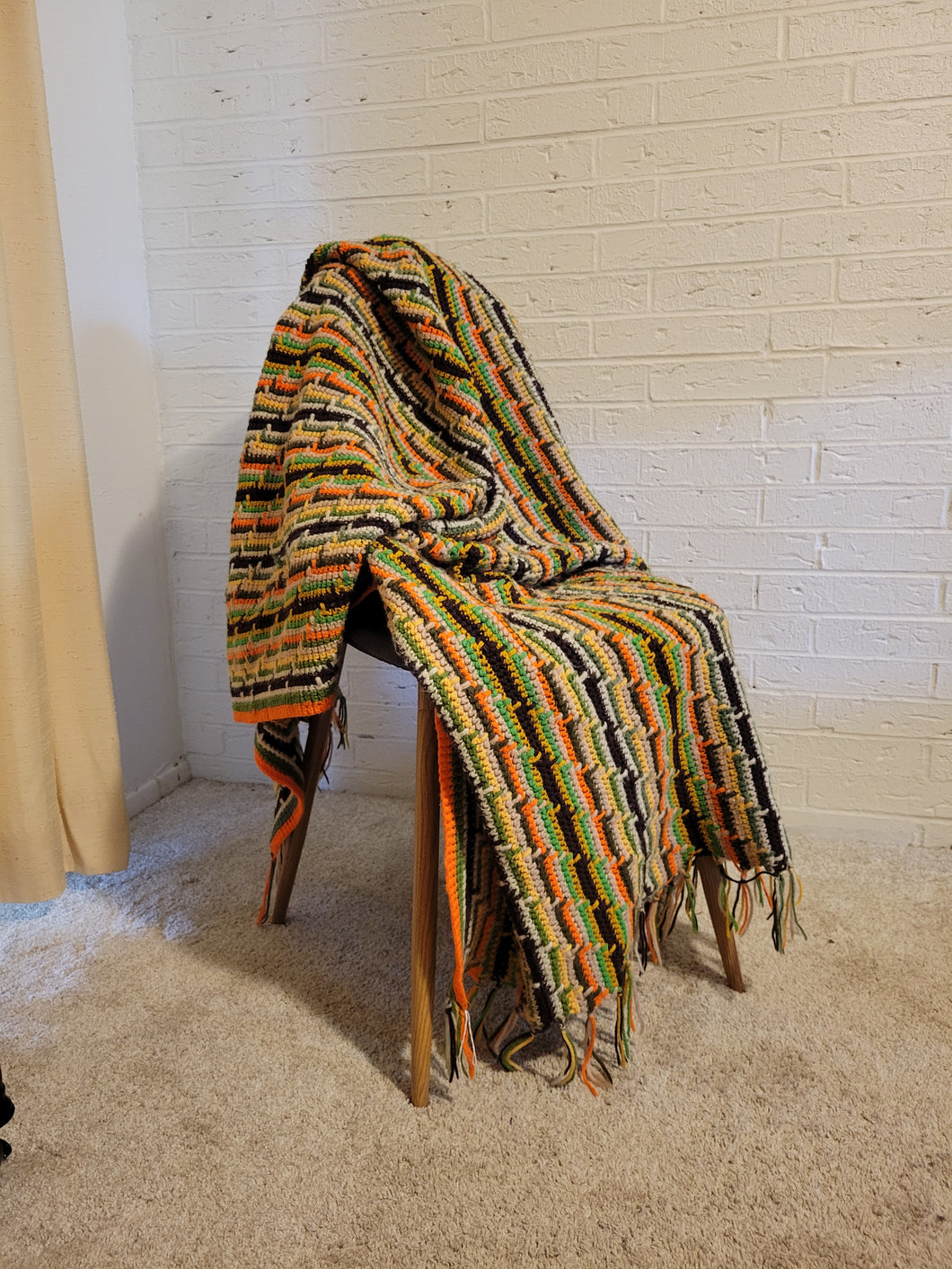 Green and Orange Throw