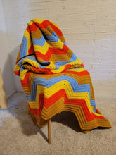 Load image into Gallery viewer, Yellow and Blue Afghan
