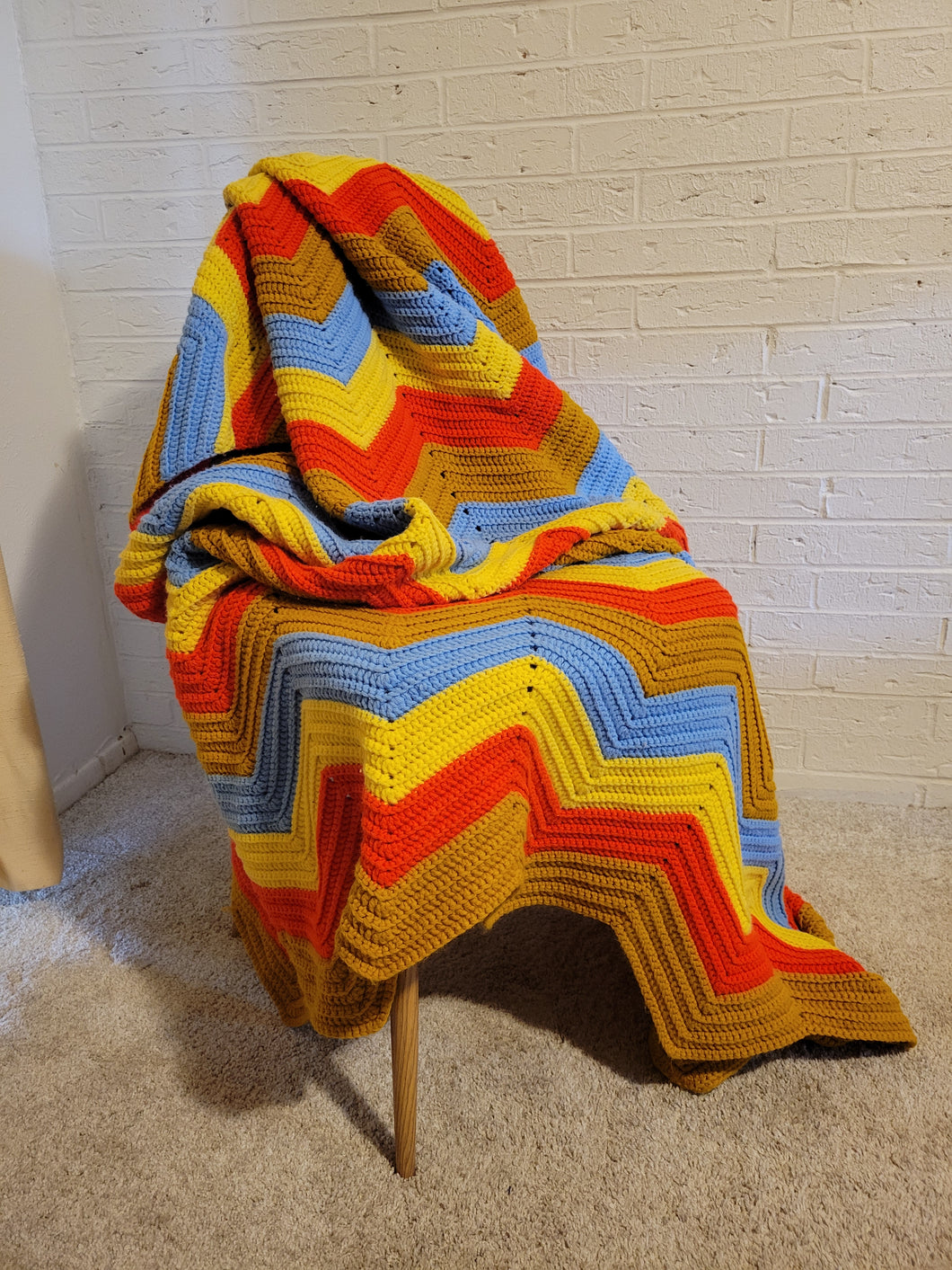 Yellow and Blue Afghan