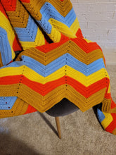 Load image into Gallery viewer, Yellow and Blue Afghan
