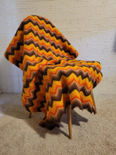 Load image into Gallery viewer, Orange and Brown Throw
