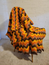 Load image into Gallery viewer, Orange and Brown Throw
