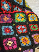 Load image into Gallery viewer, Black Granny Square Throw
