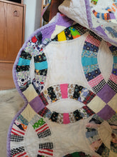 Load image into Gallery viewer, Multicolor Queen Wedding Ring Quilt
