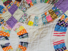 Load image into Gallery viewer, Multicolor Queen Wedding Ring Quilt
