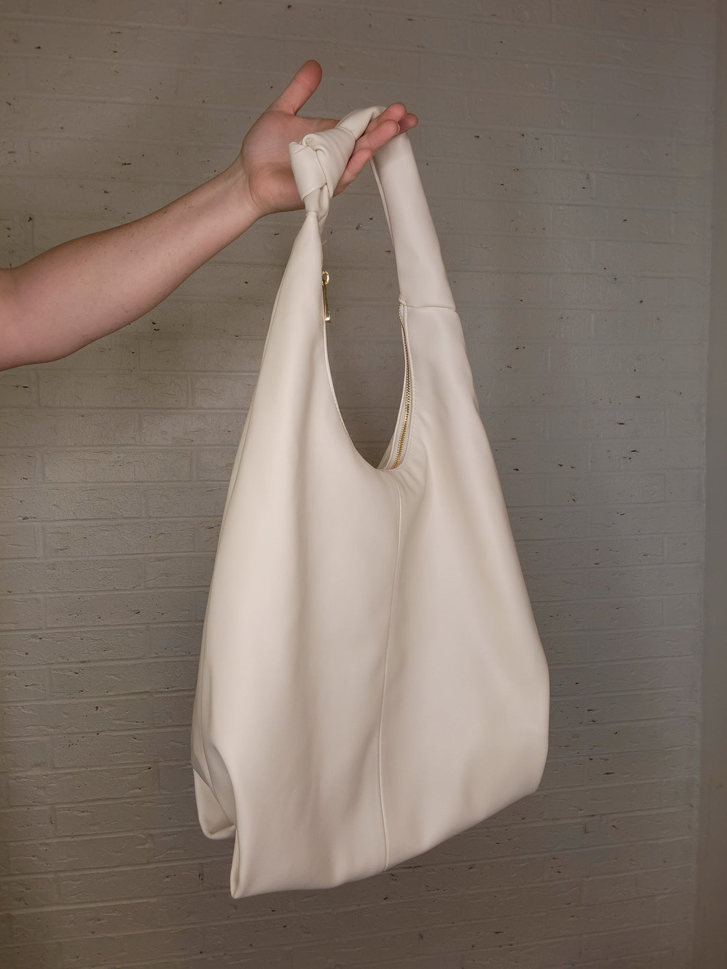 Faux leather tote purse