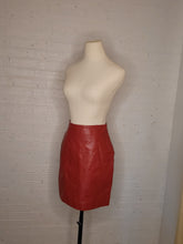 Load image into Gallery viewer, S - Vintage Red Leather Skirt
