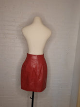 Load image into Gallery viewer, S - Vintage Red Leather Skirt
