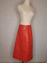 Load image into Gallery viewer, M - Vintage Red Leather Skirt
