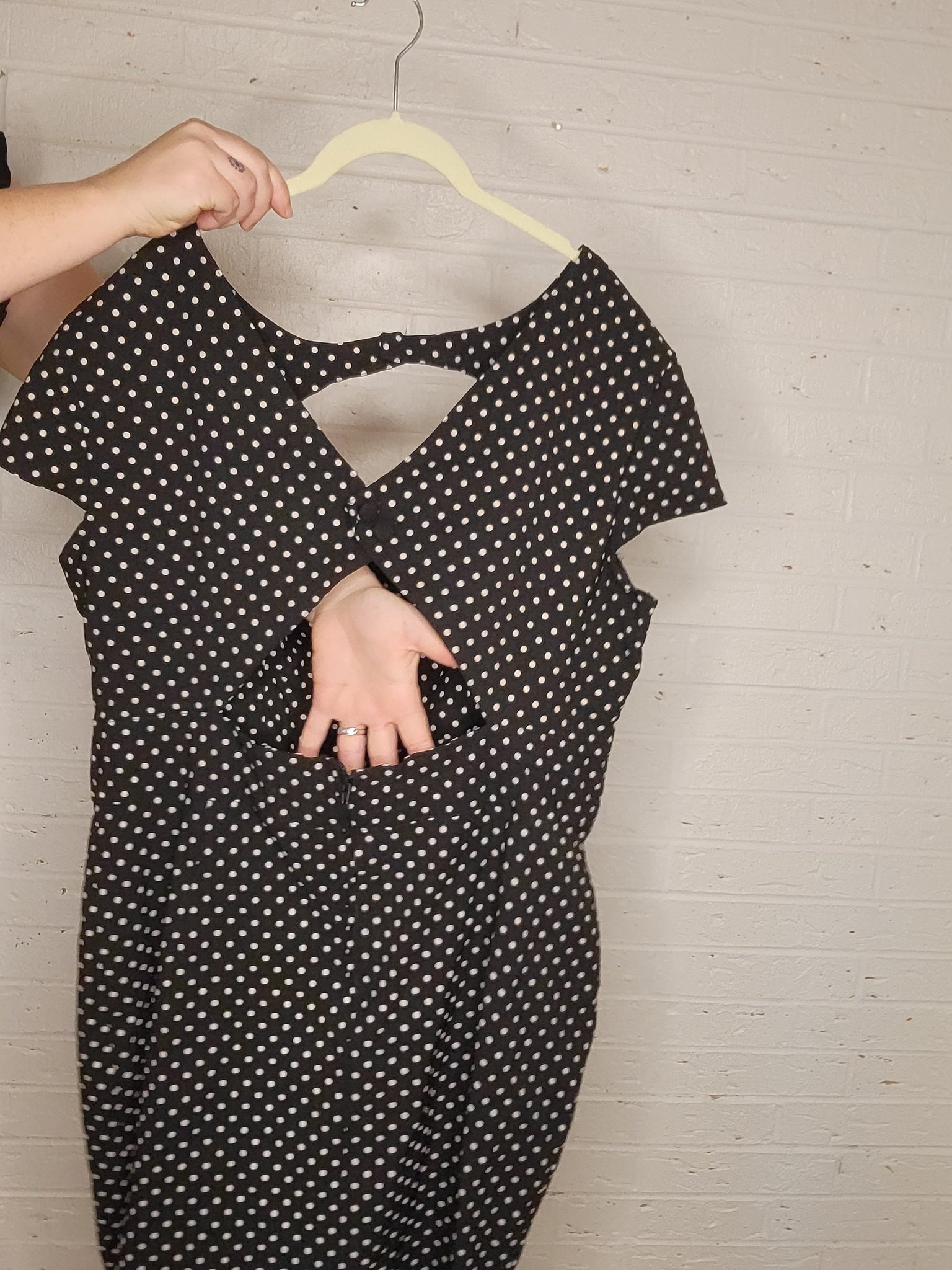 black rockabilly dress Dolly & Dotty Sherry Rockabilly Rose 50's Swing Dress Black