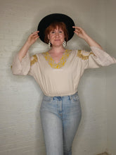 Load image into Gallery viewer, M/L Yellow Detail Blouse
