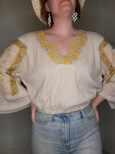 Load image into Gallery viewer, M/L Yellow Detail Blouse
