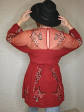 Load image into Gallery viewer, S-L Red Peacock Dress
