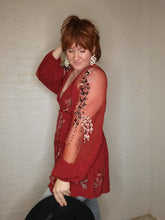 Load image into Gallery viewer, S-L Red Peacock Dress
