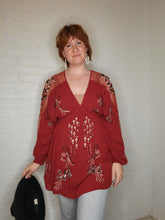 Load image into Gallery viewer, S-L Red Peacock Dress
