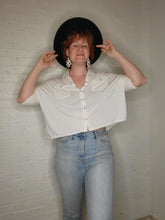 Load image into Gallery viewer, XS-L White Boxy Button Down
