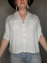 Load image into Gallery viewer, XS-L White Boxy Button Down
