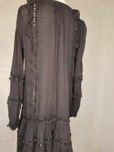 Load image into Gallery viewer, XS/S Black Eyelet Mini Dress
