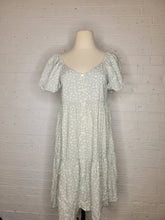 Load image into Gallery viewer, S - Sage Floral Puff Sleeve Dress
