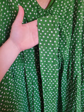 Load image into Gallery viewer, 3X - A New Day Bright Green Dot Dress
