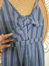Load image into Gallery viewer, XS - Gianni Bini Blue Cropped Jumpsuit
