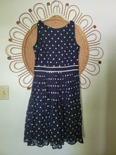 Load image into Gallery viewer, 4P - Talbots Navy Polka Dot Dress
