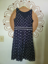 Load image into Gallery viewer, 4P - Talbots Navy Polka Dot Dress
