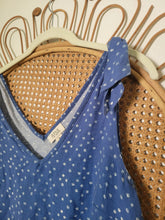 Load image into Gallery viewer, M - Ana Blue Dot Swing Dress
