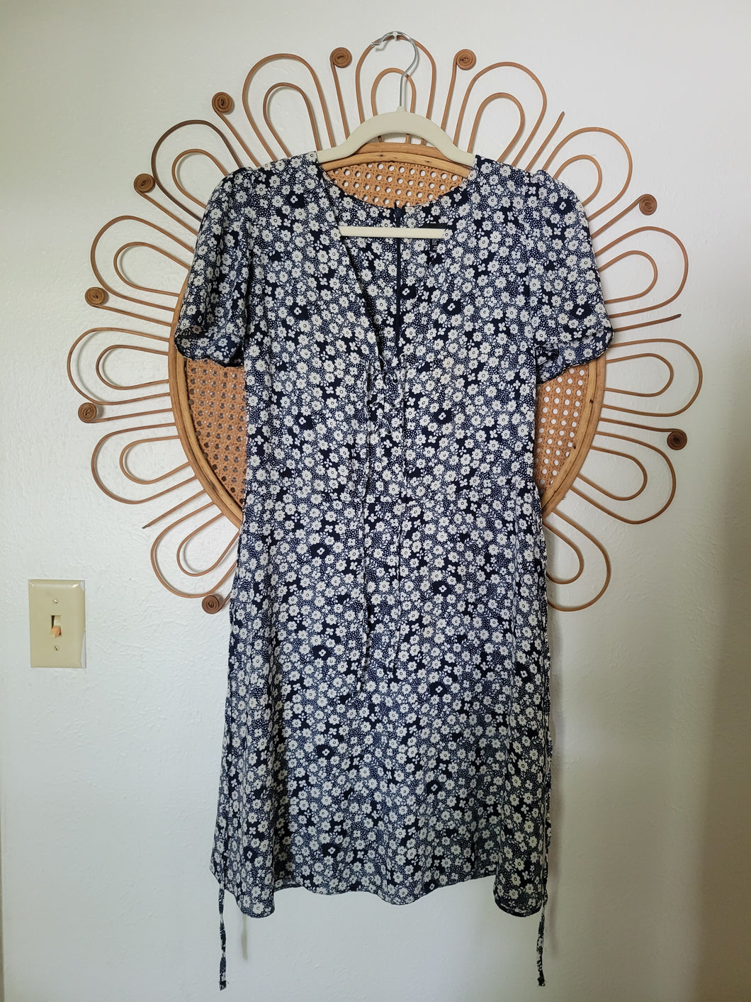 8 - Navy Mini Floral Dress