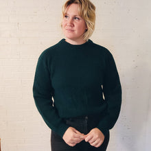 Load image into Gallery viewer, up to L - Deep Green Crew neck Sweater
