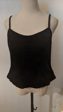 Load image into Gallery viewer, Vtg black zebra tankini top size 16
