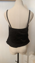 Load image into Gallery viewer, Vtg black zebra tankini top size 16
