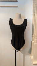 Load image into Gallery viewer, low back ruffle little black suit size Large
