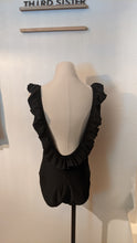 Load image into Gallery viewer, low back ruffle little black suit size Large
