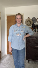 Load image into Gallery viewer, Canbridge Company embroidered chambray
