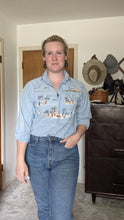 Load image into Gallery viewer, Canbridge Company embroidered chambray

