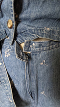 Load image into Gallery viewer, Chambray skort set with white embroidered flowers
