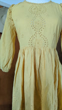Load image into Gallery viewer, S - Umgee yellow eyelet dress
