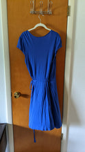 Load image into Gallery viewer, L - Old Navy blue wrap dress
