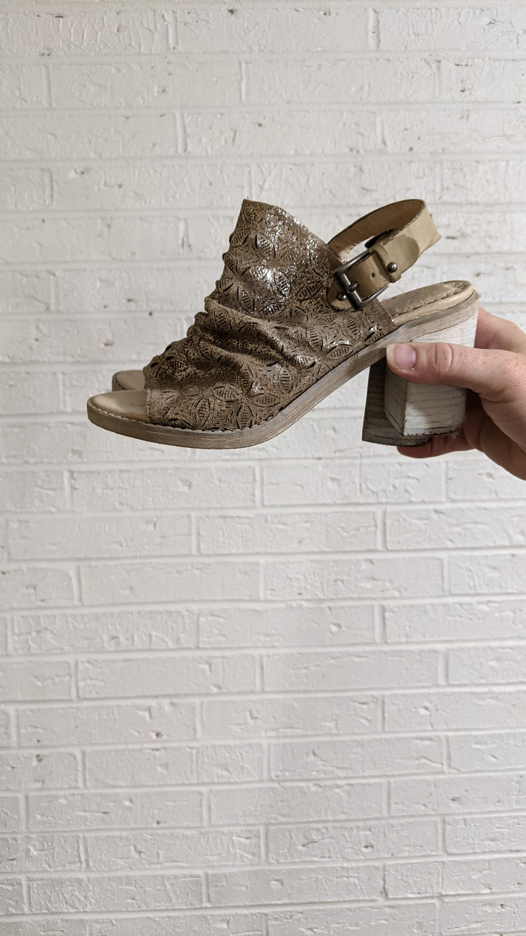 6 - Naughty Monkey metallic slouchy heels