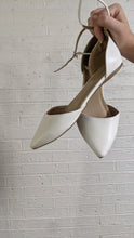 Load image into Gallery viewer, 8.5 - White Ankle Strap Flats
