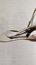 Load image into Gallery viewer, 8.5 - White Ankle Strap Flats
